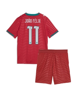 Billige Fotballdrakt Portugal Joao Felix #11 Replika Hjemmedraktsett Barn VM 2026 Kortermet (med bukser)